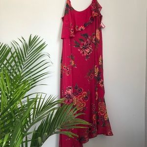 Hot Pink Floral Dress